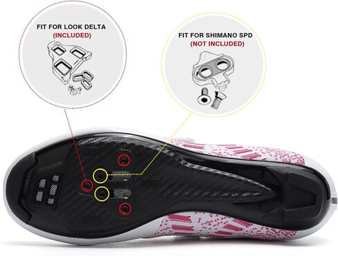 Unisex Road Bike Cycling Shoes Compatible with Peloton Shimano SPD Bike Riding Shoes for Men Women, 3 Straps, Pre-Installed Delta Cleats for Indoor Outdoor Cycling Biking in Saudi Arabia
