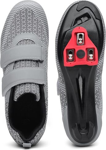 Unisex Road Bike Cycling Shoes Compatible with Peloton Shimano SPD Bike Riding Shoes for Men Women, 3 Straps, Pre-Installed Delta Cleats for Indoor Outdoor Cycling Biking in Kuwait