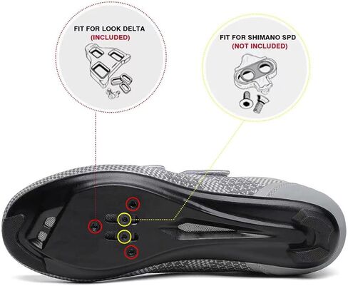 Unisex Road Bike Cycling Shoes Compatible with Peloton Shimano SPD Bike Riding Shoes for Men Women, 3 Straps, Pre-Installed Delta Cleats for Indoor Outdoor Cycling Biking in Kuwait