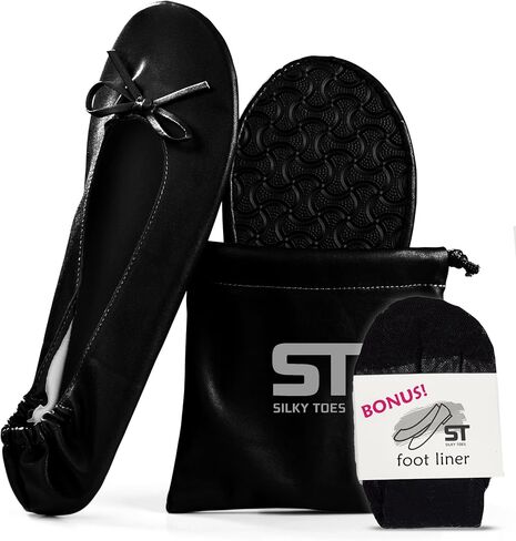 Silky Toes Foldable Flats for Women Purse Ballet Shoes Ballerina Slippers in Kuwait