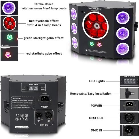 أضواء المسرح DJ، ستروب LED، تأثير سحري، تنشيط الصوت 40 وات أضواء الحفلات متعددة الوظائف in Kuwait