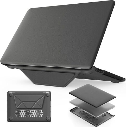 حافظة HXCASEAC متوافقة مع حافظة MacBook Pro مقاس 13 بوصة 2022 2020 مع حامل قابل للطي، غطاء حماية صلب مضاد للخدش لـA2338، A2289، A2251، A2159، A1989 قماش، أزرق داكن in Kuwait