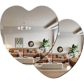 2 PCS Round Mirror Plates Circle Mirror Centerpieces for Tables 8" Mirror Candle Plate Acrylic Mirror Plate for Wedding Decoration Wall Decor