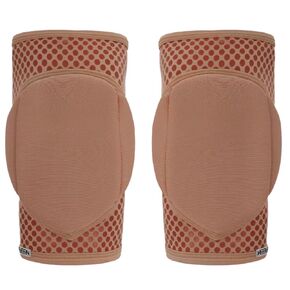 Queen Wear – Nude Caramel Grip – Pole Dance Knee Pads – Perfect Woman Protection for Ballet Modern Dance and Indoor Sports (L)