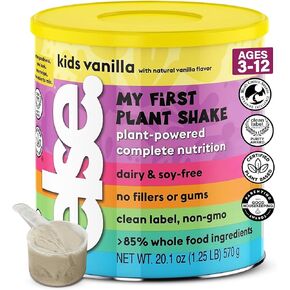 مسحوق مخفوق البروتين للأطفال ذو الأصل النباتي من شركة Else Nutrition للأعمار من 2 إلى 12 عامًا. مخفوق التغذية الكاملة من فيرست كيدز خالي من الألبان مع البروتين النباتي و25 فيتامين ومعادن، الفانيليا، 2 عبوة in Kuwait