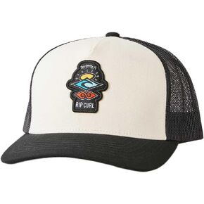 Rip Curl Icons Trucker Hat, Mesh Back Cap Snapback for Men, Adjustable, Grey, One Size