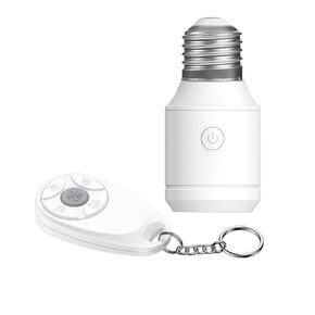 Thinkbee Remote Control Light Socket - Wireless Light Switch Kit E26 E27 Bulbs Base Holder Screw-in Lamp Socket for Pull Chain Ceiling Light Fixture, No Wiring Needed
