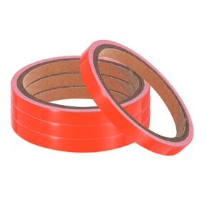 uxcell 7Rolls Glow in The Dark Tape, 0.47 inch x 9.8 ft Fluorescent Adhesive Tape Luminous Tape for Stairs, Walls, Steps, Exit Sign, Home Decoration, Red