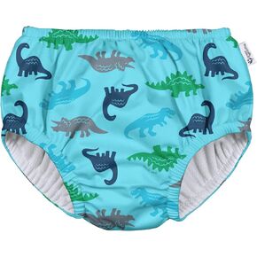 Green Sprouts Baby Girls Pull-Up Reusable and Toddler Swim Diaper, Navy Blooms, 2-3T US