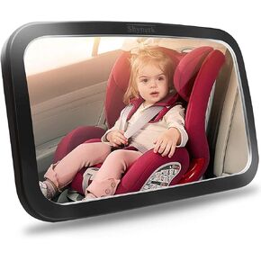 Shynerk Baby Car Mirror, Safety Car Seat Mirror for Rear Facing Infant with Wide Crystal Clear View, Shatterproof, 360° Rotation, Crash Tested and Certified