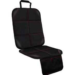 Car Seat Protector, 2Pack Seat Protector Protect Child Seats with Thickest Padding and Non-Slip Backing Mesh Pockets for Baby and Pet,Sedan SUV Truck (Black)