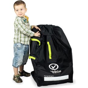 V VOLKGO Car Seat Travel Bag for Airplane - Backpack Padded Shoulder Straps Cover for Airplane. Gate Check Bag, Car Seat Bags For Air Travel, Fits all Carriers, Bags for Airtravel.