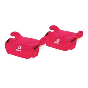 Diono Solana, No Latch, Pack of 2 Backless Booster Car Seats, Lightweight, Machine Washable Covers, Cup Holders, Black