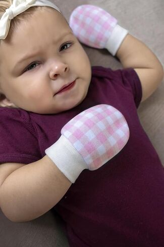 قفازات الأطفال من RATIVE بعمر 0-6,6-12 شهرًا من القطن العضوي لحديثي الولادة من الأولاد والبنات in Kuwait