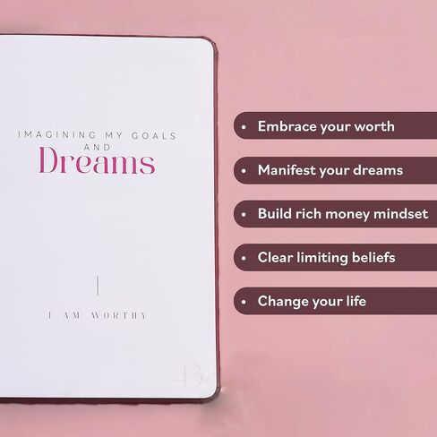 Manifestation Journal - Worthy of Abundance - Manifest Rich Life, Develop Millionaire Money Mindset - Daily Guided Gratitude Luxury Miracle Journal with Prompts for Women & Men in Saudi Arabia