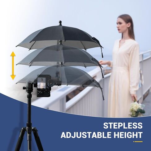 65CM/25.59" Camera Tripod Umbrella with Super Clamp, 360° Adjustable Camera Rain Cover Sun Shade Weather Guard Umbrella for Canon Nikon Sony Fujifilm Xbotgo Cameras Outdoor Photographing Filming in Saudi Arabia