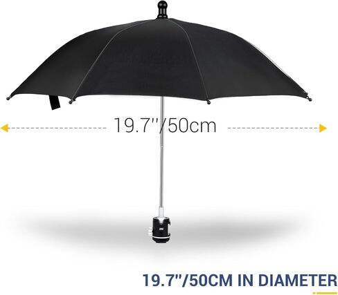 65CM/25.59" Camera Tripod Umbrella with Super Clamp, 360° Adjustable Camera Rain Cover Sun Shade Weather Guard Umbrella for Canon Nikon Sony Fujifilm Xbotgo Cameras Outdoor Photographing Filming in Saudi Arabia