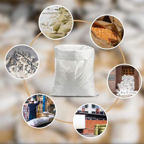 Empty Sand Bags - 8PCS Green Woven Polypropylene Heavy Duty Tear Resistant Sandbags for Hurricane Sand Bags for Flooding Construction Project Storing Dry Materials in Saudi Arabia