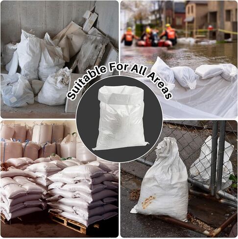 Empty Sand Bags - 8PCS Green Woven Polypropylene Heavy Duty Tear Resistant Sandbags for Hurricane Sand Bags for Flooding Construction Project Storing Dry Materials in Saudi Arabia