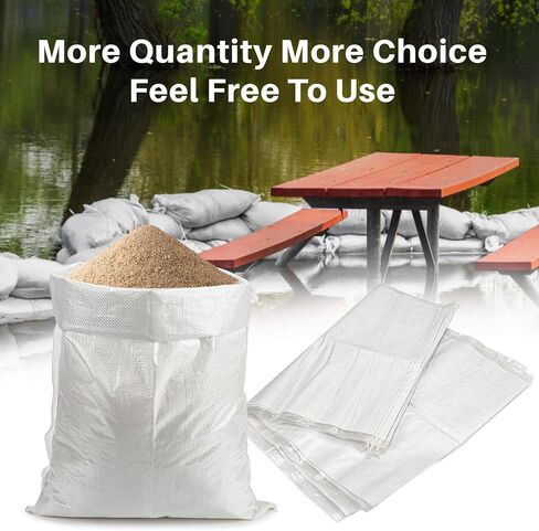 Empty Sand Bags - 8PCS Green Woven Polypropylene Heavy Duty Tear Resistant Sandbags for Hurricane Sand Bags for Flooding Construction Project Storing Dry Materials in Saudi Arabia