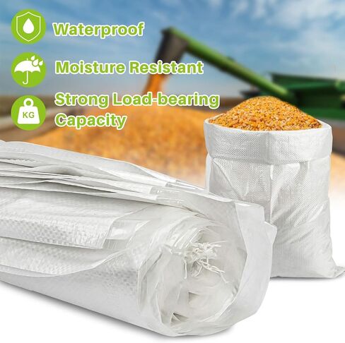 Empty Sand Bags - 8PCS Green Woven Polypropylene Heavy Duty Tear Resistant Sandbags for Hurricane Sand Bags for Flooding Construction Project Storing Dry Materials in Saudi Arabia