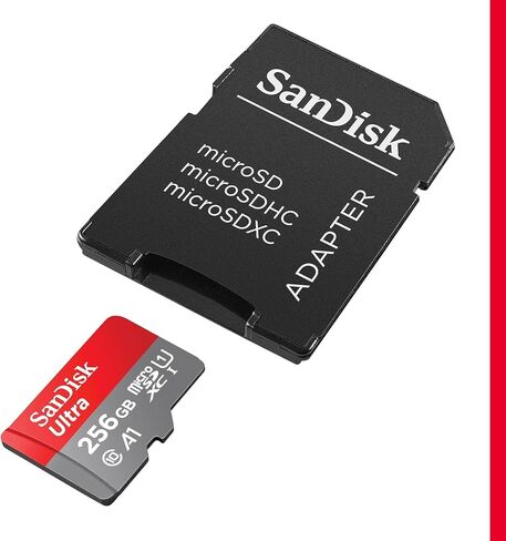 Sandisk 256GB Ultra MicroSDXC UHS-I بطاقة ذاكرة مع محول-ما يصل إلى 150 ميجابايت/ثانية ، C10 ، U1 ، HD الكامل ، A1 ، بطاقة microSD-SDSQUAC-256G-GN6MA [إصدار جديد] in Kuwait