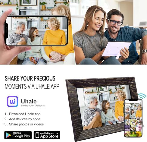 15.6 inch WiFi Digital Picture Frame 32GB Large Storage Digital Photo Frame, IPS HD 1080P Touch Screen Smart Photo Frame, Auto-Rotate, Wall Mountable, Easy Setup to Share Photos/Videos via Uhale APP in Saudi Arabia