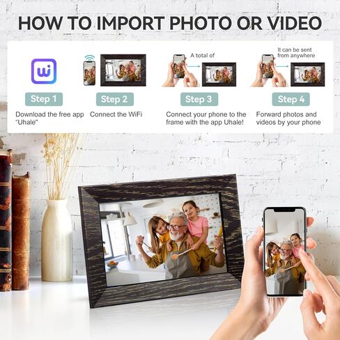 15.6 inch WiFi Digital Picture Frame 32GB Large Storage Digital Photo Frame, IPS HD 1080P Touch Screen Smart Photo Frame, Auto-Rotate, Wall Mountable, Easy Setup to Share Photos/Videos via Uhale APP in Saudi Arabia