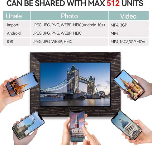 15.6 inch WiFi Digital Picture Frame 32GB Large Storage Digital Photo Frame, IPS HD 1080P Touch Screen Smart Photo Frame, Auto-Rotate, Wall Mountable, Easy Setup to Share Photos/Videos via Uhale APP in Saudi Arabia