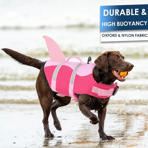 AOFITEE Dog Life Jacket Shark Dog Life Vest for Swimming Boating, M in Saudi Arabia