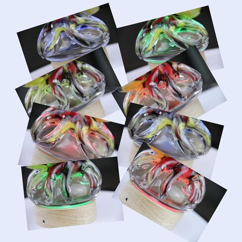 Hand-Blown Glass Octopus Figurine - Colorful Octopus-Vibrant Ocean Theme Décor for Home, Office, Aquarium，Shelf Display-Glass Paperweight in Saudi Arabia