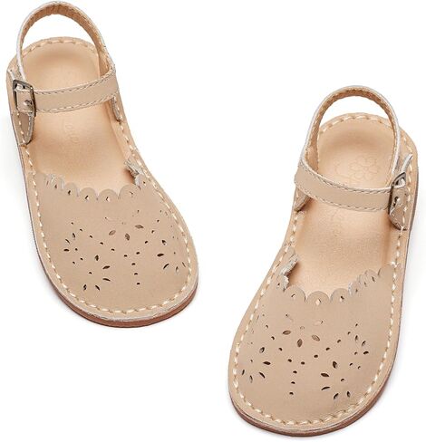 Flaryzone Toddler Little Girls Glitter Flower Open-Toe Flat Dress Sandals Summer Shoes in Kuwait