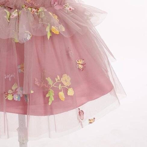 IMEKIS Toddler Girls Butterfly Birthday Dress Rainbow Tulle Formal Wedding Party Ruffle Tutu Dresses Photo Shoot in Saudi Arabia