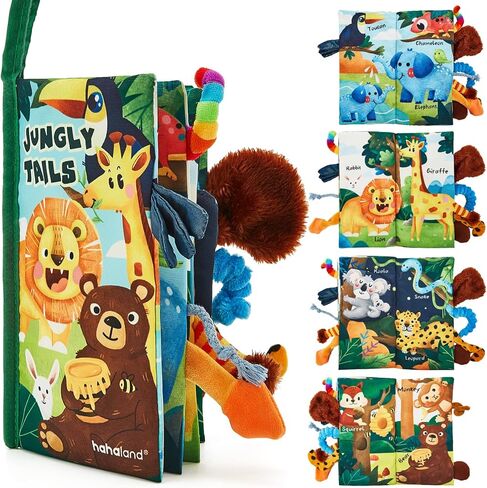 hahaland Baby Books 0-6 Months, Infant Tummy Time Toy High Contrast Sensory Toys 6 to 12 Months Touch Feel Book Baby Gifts for Boy Girl 0-3 Month Easter Basket Stuffers in Saudi Arabia