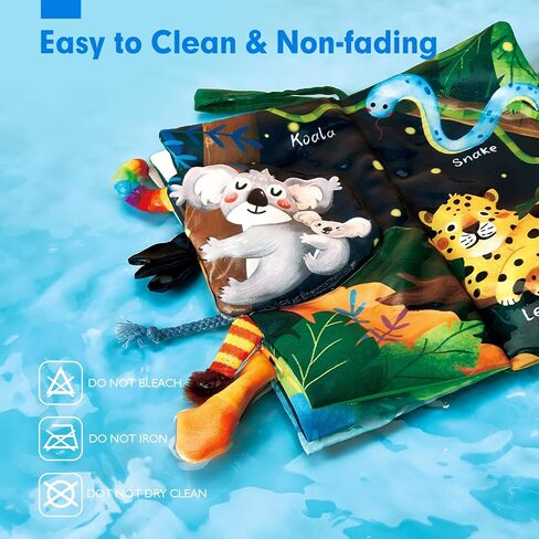 hahaland Baby Books 0-6 Months, Infant Tummy Time Toy High Contrast Sensory Toys 6 to 12 Months Touch Feel Book Baby Gifts for Boy Girl 0-3 Month Easter Basket Stuffers in Saudi Arabia
