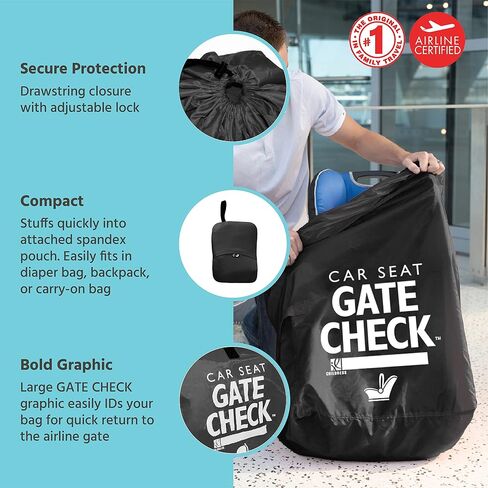 J.L. Childress Gate Check Bag for Car Seats - Travel Bag for Airplane - Fits All Baby Car Seats, Infant Carriers & Child Booster Seats in Saudi Arabia