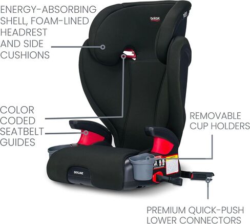 Britax Skyline 2 مرحلتين وضع محاكاة للسيارة ، الغسق-Highback ومقعد عاريات in Kuwait