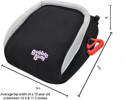 Bubblebum Booster Car Seat, Inflatable Booster Seat for Kids, Travel Carseat, Backless Portable Child Safety Seats for Car, Inflatable Seats for Cars 40-100 lbs, for 4 Year Old + Toddler, Kid - Black in Saudi Arabia
