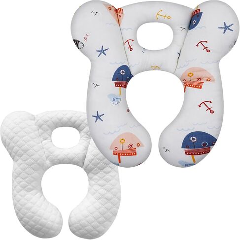 Baby Travel Pillow, Upgrade U-Shape Infant Pillow for Car Seat Pushchair and Stroller, Soft Comfortable Sleep Cushion for Kids Newborn and Toddler -Blue Bear in Saudi Arabia