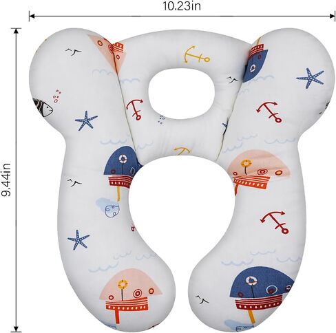 Baby Travel Pillow, Upgrade U-Shape Infant Pillow for Car Seat Pushchair and Stroller, Soft Comfortable Sleep Cushion for Kids Newborn and Toddler -Blue Bear in Saudi Arabia