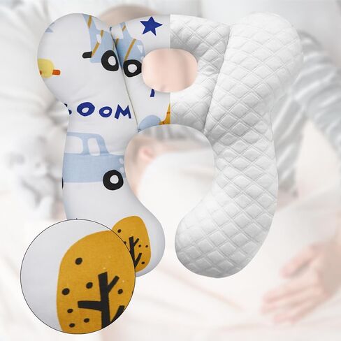 Baby Travel Pillow, Upgrade U-Shape Infant Pillow for Car Seat Pushchair and Stroller, Soft Comfortable Sleep Cushion for Kids Newborn and Toddler -Flower Red, Medium in Saudi Arabia