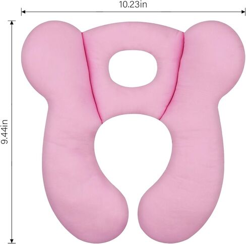 وسادة سفر الطفل ، ترقية وسادة u اطفان على شكل u للسيارة على كرسي السيارة والعربة ، وسادة النوم المريحة ناعمة للأطفال حديثي الولادة والأطفال الصغار -أبيض Starfish in Kuwait