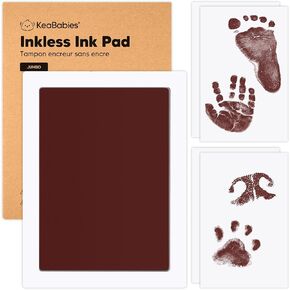 4-Pack Inkless Hand and Footprint Kit - Ink Pad for Baby Hand and Footprints - Dog Paw Print Kit,Dog Nose Print Kit - Baby Footprint Kit, Clean Touch Baby Foot Printing Kit, Handprint Kit (Jet Black)