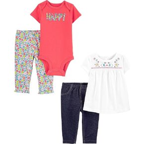 Simple Joys by Carter's Baby Girls' 4-Piece Bodysuit