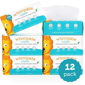 100% Pure Cotton Dry Wipes | 600 Count | Use Wet or Dry | Soft & Sensitive | Hypoallergenic | Extra Strong & Absorbent | Perfect for Diaper Changes, Runny Noses, Drool, Meal Time & Nursing