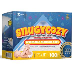 100 Pack Disposable Baby Changing Pads 17 X 13 Inches, Super Absorbent Incontinence Underpads, Waterproof Potty Training, Diaper Liners