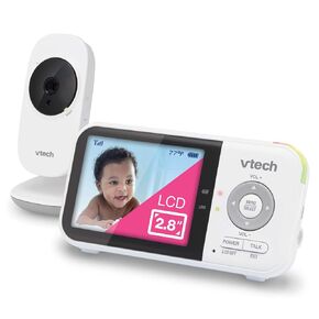 VTech VM819 Baby Monitor with Camera and Audio, 2.8" Screen Portable Baby Camera, Night Vision, 2-Way Audio, Temperature Sensor and Lullabies, Secure Transmission No WiFi, Ideal for Baby/Elderly/Pet
