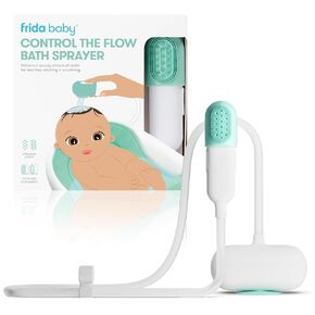 Frida Baby Control The Flow Bathtub Sprayer Attachment for Baby Bathtub, Baby Bath Shower Head with Scalp Massager, Control Waterflow with 2 Pressure Modes
