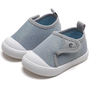 Toddler Girls Boys Shoes Kids Canvas Sneakers with Cartoon Print Adjustable Velcro Strap