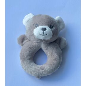 CREVENT Cozy Plush Baby Security Blanket Loveys for Baby Boys and Girls, Minky Dot Front + Sherpa Backing with Animal Face (Grey Elephant)